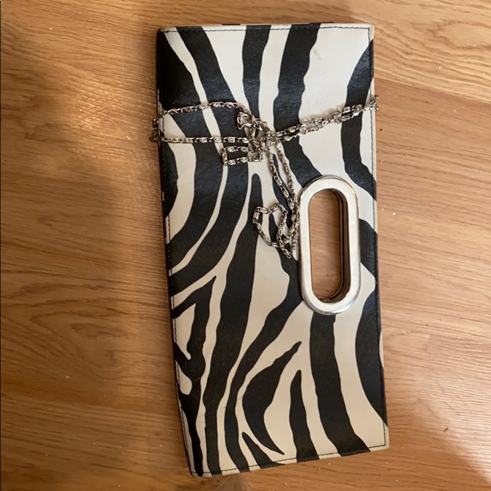 Zebra clutch purse